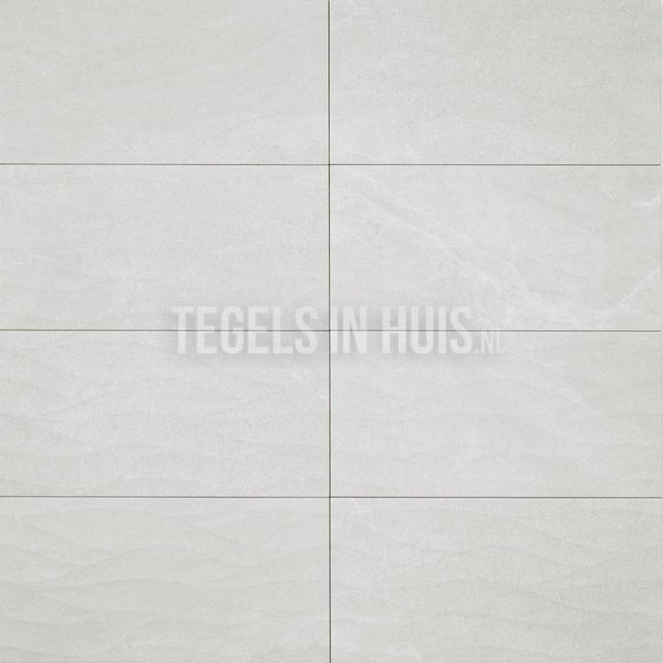 Wandtegel pietra bo decor wit mat 25x50 wandtegel, Doe-het-zelf en Verbouw, Tegels, Wandtegels, Nieuw, 10 m² of meer, Keramiek