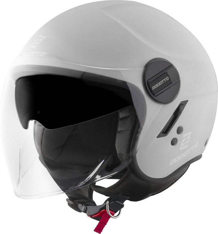 Bogotto H595-1 SPN Zilver Jethelm, Motoren, Kleding | Motorhelmen, Nieuw met kaartje, Overige merken, Jethelm, Verzenden
