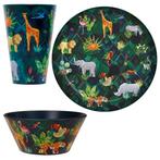 Set Picknick/Camping Bord & Schaaltje & Beker RPET - Animal, Caravans en Kamperen, Kampeeraccessoires, Nieuw