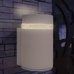 vidaXL Wandlamp voor buiten halfrond grijs aluminium, Verzenden, Nieuw, Aluminium, Wandlamp