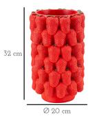 VAAS AARDBEI CM Ø 20X32, Huis en Inrichting, Woonaccessoires | Vazen, Ophalen of Verzenden, Nieuw