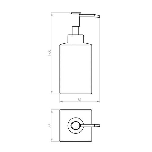 Zeepdispenser Sapho Verbena Vrijstaand 16.5x6.5 cm Keramiek, Doe-het-zelf en Verbouw, Sanitair, Ophalen of Verzenden