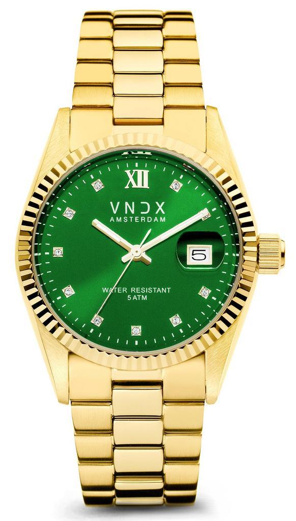 VNDX Dare Devil M Gold Green MD43006-17 dameshorloge, Sieraden, Tassen en Uiterlijk, Horloges | Dames, Polshorloge, Nieuw, Overige merken