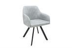 Retro design stoel LUCCA steengrijs met quilten industriële, Nieuw, Ophalen of Verzenden