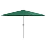 Tuinparasol 390cm groen | retourdeal 41% korting, Tuin en Terras, Parasols, Kantelbaar, Nieuw, Ophalen of Verzenden, Stokparasol