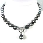 Halsketting Zilver Parel - Parel - Tahiti graduation Ø7-12MM, Sieraden, Tassen en Uiterlijk, Kettingen, Nieuw