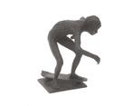 Een beeld van een jongen op een skateboard, Wim Korink, Antiek en Kunst, Antiek | Koper en Brons, Brons