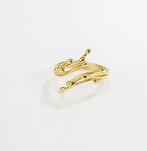 Ring 18K verguld Verzilverd 925 Sterling Zilver, Sieraden, Tassen en Uiterlijk, Ringen, Nieuw, Ophalen of Verzenden, Dame of Heer