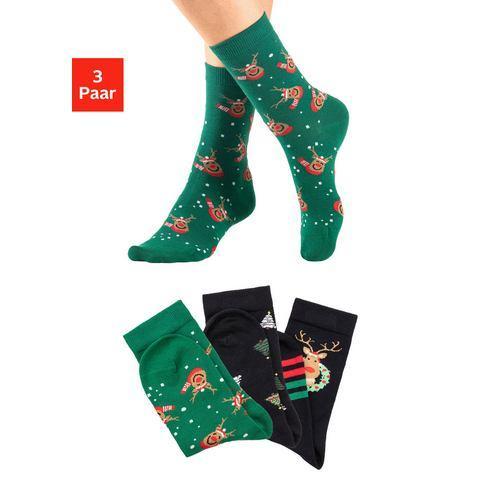 H.I.S Basic sokken Kerstsokken met kerstachtige, Kleding | Dames, Sokken en Kousen, Nieuw, Verzenden