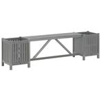 vidaXL Tuinbank met 2 plantenbakken 150 cm massief