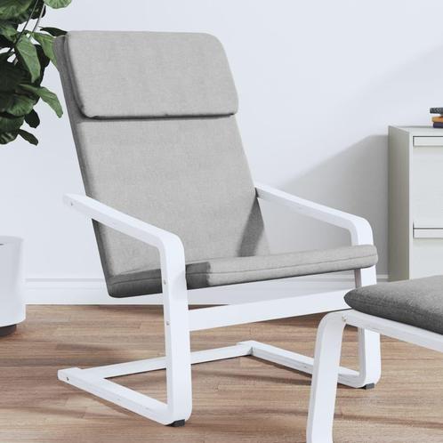 vidaXL Relaxstoel stof lichtgrijs, Huis en Inrichting, Fauteuils, Nieuw, Verzenden