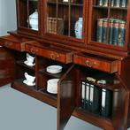 Engels mahonie 6-deurs Bibliotheekkast of porseleinkast rijk, Ophalen of Verzenden