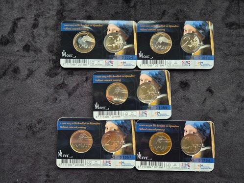 Nederland. 2 Euro 2023 Johannes Vermeer (5 stuks) (Zonder, Postzegels en Munten, Munten | Europa | Euromunten