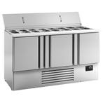 GGM Gastro | Saladette Premium PLUS - 1460mm - 3 deuren - |, Verzenden