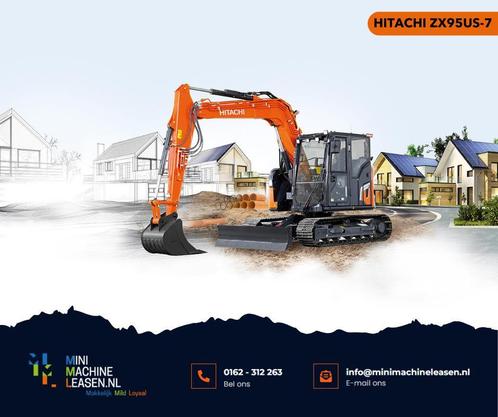 HITACHI ZX95US-7 minigraver | speedlease vanaf €449,- p/w, Zakelijke goederen, Machines en Bouw | Kranen en Graafmachines, Graafmachine