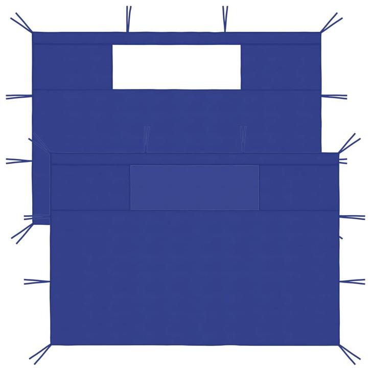 vidaXL Prieelzijwanden met ramen 2 st blauw, Tuin en Terras, Partytenten, Nieuw, Verzenden