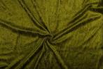 Velours de panne khaki groen, Hobby en Vrije tijd, Stoffen en Lappen, 120 cm of meer, Ophalen of Verzenden, Polyester, Groen