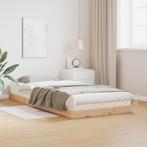 vidaXL Vloerbedframe massief grenenhout wit 90x220 cm, Huis en Inrichting, Slaapkamer | Bedden, Verzenden, Nieuw, Beige, Hout