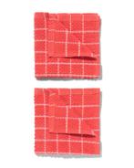 HEMA Vaatdoekjes 30x30 katoen rood - 2 stuks, Huis en Inrichting, Keuken | Textiel, Verzenden, Nieuw