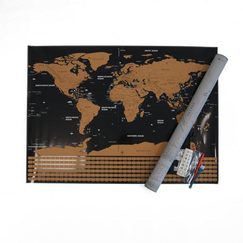Wereldkaart Kras Poster - 84 x 59.4 cm - World Scratch Map, Huis en Inrichting, Woonaccessoires | Schilderijen, Tekeningen en Foto's