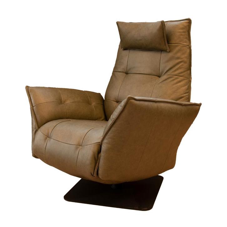 Relaxstoel Justin van Chill Line in leder met 25% KORTING!, Huis en Inrichting, Fauteuils, 50 tot 75 cm, Minder dan 75 cm, Nieuw