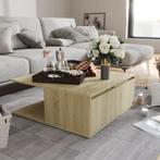 vidaXL Salontafel 80x80x31 cm bewerkt hout sonoma, Huis en Inrichting, 50 tot 100 cm, Verzenden, Nieuw, 50 tot 100 cm