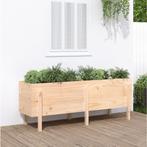 vidaXL Plantenbak verhoogd 160x50x57 cm massief grenenhout, Tuin en Terras, Bloembakken en Plantenbakken, 100 cm of meer, Verzenden