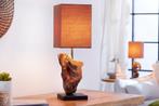 Handgemaakte drijfhout tafellamp HYPNOTIC 45cm bruin met, Huis en Inrichting, Lampen | Tafellampen, Nieuw, Ophalen of Verzenden