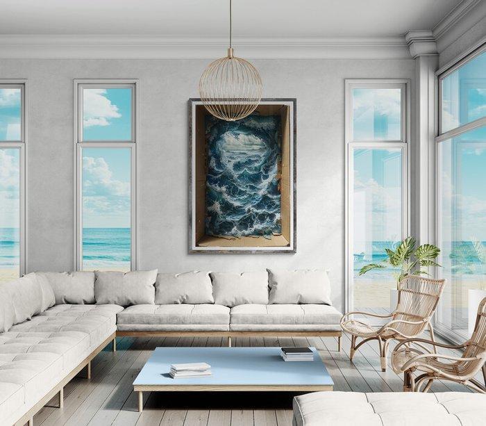 CARCANVAS_IT - The sea in a move box cardboard, Antiek en Kunst, Curiosa en Brocante