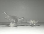 Lalique - Beeldje - Set of 2 Frosted Crystal Bird Figurines, Antiek en Kunst, Antiek | Glas en Kristal