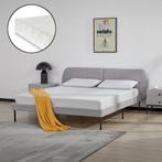 Gestoffeerd bed Porvoo met bedbodem en matras 160x200 cm gri, Verzenden, Nieuw