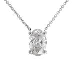 Zonder minimumprijs - Ketting met hanger - 14 karaat Witgoud