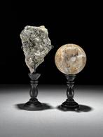 GEEN RESERVEPRIJS - Prachtig paar pyriet en kristalkwarts