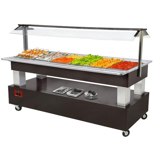 Diamond Gekoeld Buffet | Hout/RVS | 6x 1/1 GN | +2°c/+10°c |, Witgoed en Apparatuur, Koelkasten en IJskasten, Ophalen of Verzenden