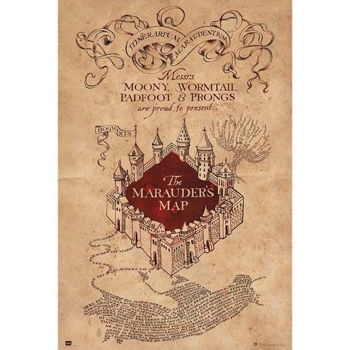 Poster Harry Potter - The Marauders Map 61x91,5cm, Verzamelen, Posters, Nieuw, A1 t/m A3, Verzenden