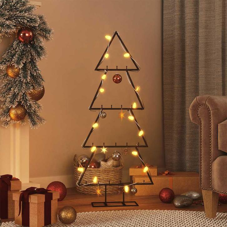vidaXL Kerstdecoratie kerstboom 125 cm metaal zwart, Diversen, Kerst, Nieuw, Verzenden