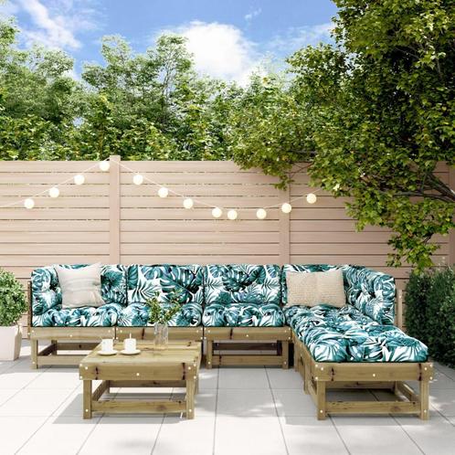vidaXL 7-delige Loungeset geïmpregneerd grenenhout, Tuin en Terras, Tuinsets en Loungesets, Loungeset, Nieuw, 7 zitplaatsen, Verzenden