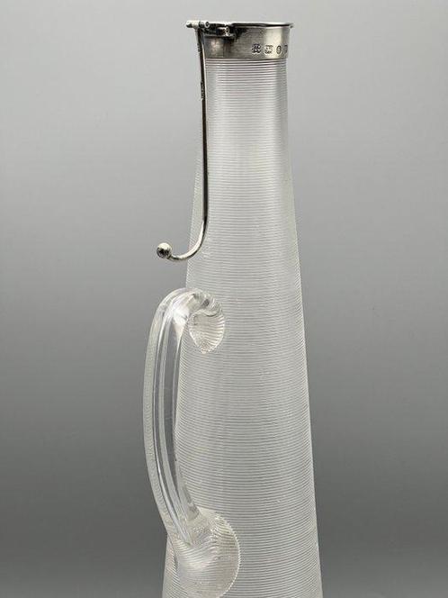Karaf - Glas, Zilver - zilveren pr 925, Antiek en Kunst, Antiek | Goud en Zilver