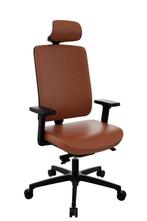 Flexi 1113A directie stoel, écht lederen bekleding, Huis en Inrichting, Bureaus, Ophalen of Verzenden, Nieuw, Bureau