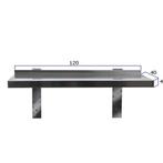 HCB Wandschap - 120 x 40 cm - RVS, Verzenden, Nieuw in verpakking, RVS Meubilair