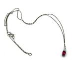 Halsketting - 18 karaat Witgoud Robijn - Diamant, Sieraden, Tassen en Uiterlijk, Kettingen, Nieuw