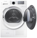 Samsung Dv80h8100hw Warmtepompdroger – 8 Kg, Ophalen of Verzenden, Zo goed als nieuw, Voorlader, 85 tot 90 cm