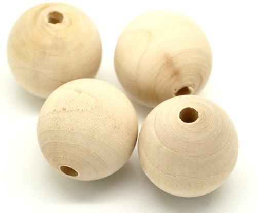 Houten kralen 30 mm per stuk, Hobby en Vrije tijd, Knutselen, Nieuw, Ophalen of Verzenden