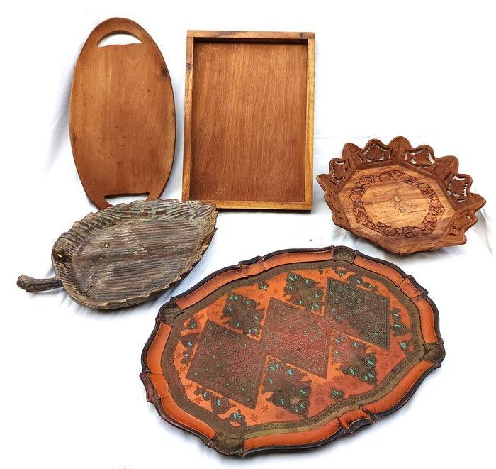 Dienblad (5) - Sycamore, Eik, Esdoorn, Antiek en Kunst, Curiosa en Brocante