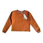Fleeced sweater fantasy pattern on collar - 116CM, Verzenden, Nieuw