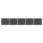 vidaXL Schuttingpanelenset 872x146 cm HKC grijs, Verzenden, Nieuw, Kunststof, 1 tot 2 meter