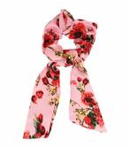 Scrunchie Haarelastiek Linten Roos Bloemen Glitter Print ..., Verzenden, Nieuw