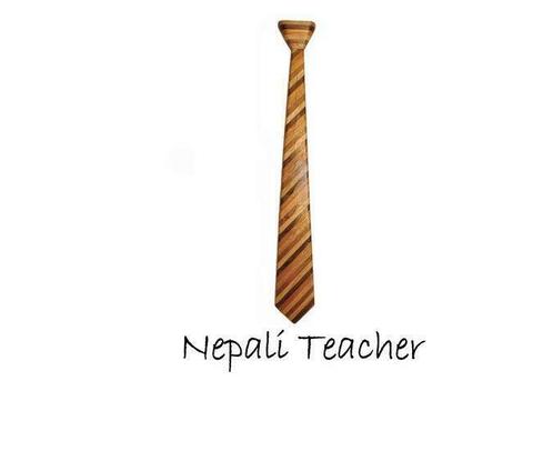Houten stropdas: Nepali Teacher, Kleding | Heren, Stropdassen, Verzenden