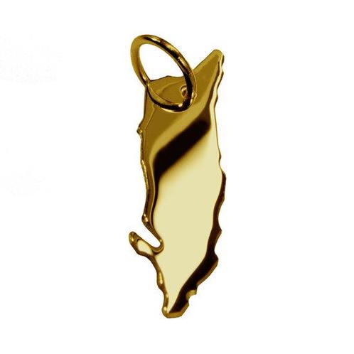 Gouden Landkaart Aruba ketting hanger, Sieraden, Tassen en Uiterlijk, Kettinghangers, Verzenden