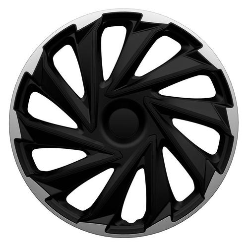 Wieldoppen  Misano 13-inch zilver/zwart, Auto diversen, Wieldoppen, Verzenden